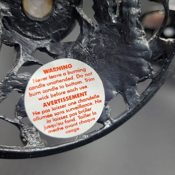 Crystal Clear Set of 2 Candlesticks Rose Design Candle Holders 8.5" - Picture 10 of 13